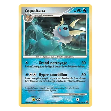 Découvrez Aquali, carte Rare (Brillante) de la série Diamant & Perle Aube Majestueuse