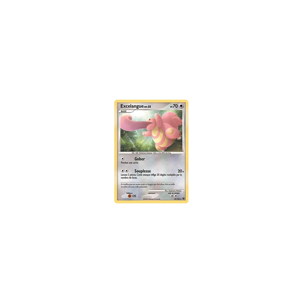 Carte Excelangue - Peu commune (Brillante) de Pokémon Diamant & Perle Aube Majestueuse 39/100