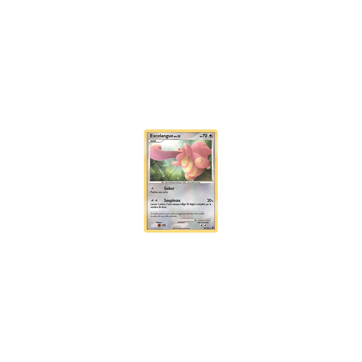 Carte Excelangue - Peu commune (Brillante) de Pokémon Diamant & Perle Aube Majestueuse 39/100