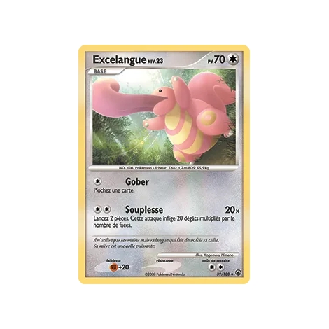 Carte Excelangue - Peu commune (Brillante) de Pokémon Diamant & Perle Aube Majestueuse 39/100