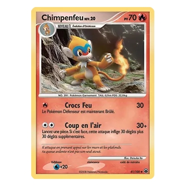 Découvrez Chimpenfeu, carte Peu commune (Brillante) de la série Diamant & Perle Aube Majestueuse