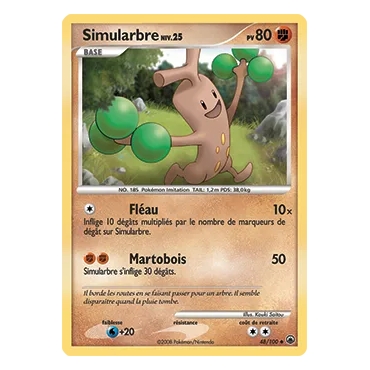 Carte Simularbre - Peu commune (Brillante) de Pokémon Diamant & Perle Aube Majestueuse 48/100