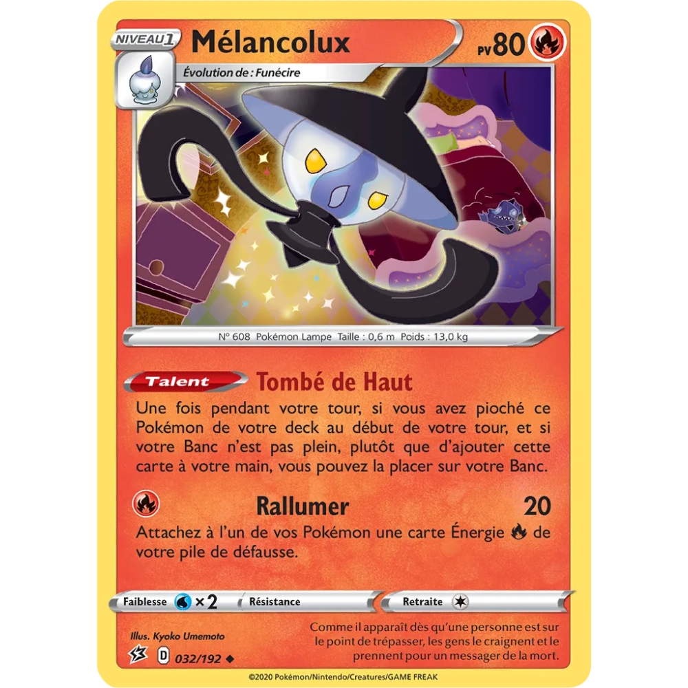 Carte Mélancolux - Peu commune (Brillante) de Pokémon Épée et Bouclier Clash des Rebelles 032/192