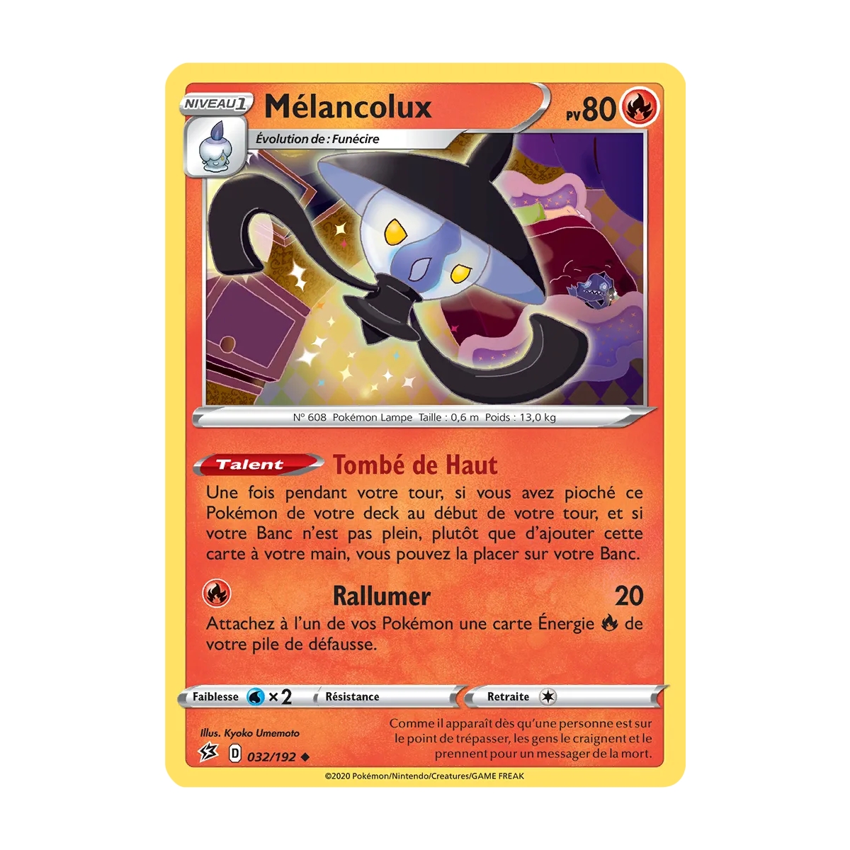 Carte Mélancolux - Peu commune (Brillante) de Pokémon Épée et Bouclier Clash des Rebelles 032/192