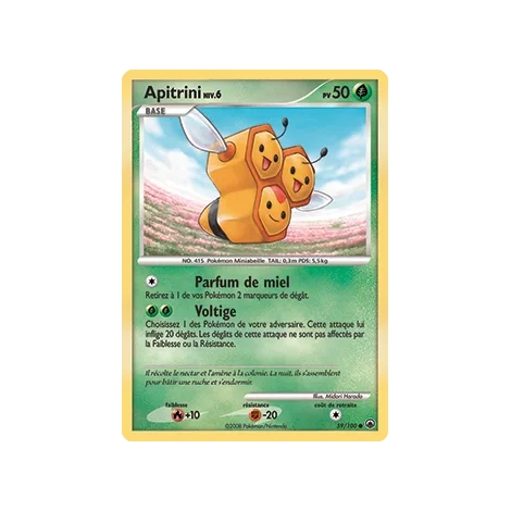 Apitrini 59/100 : Joyau Commune (Brillante) de l'extension Pokémon Diamant & Perle Aube Majestueuse