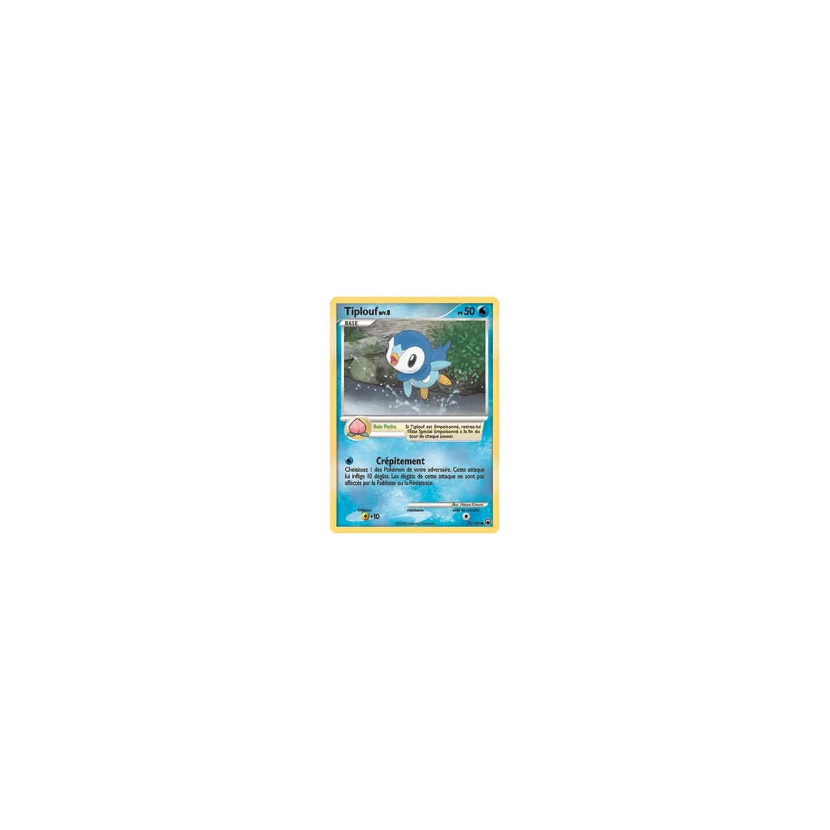 Tiplouf 72/100 : Joyau Commune (Brillante) de l'extension Pokémon Diamant & Perle Aube Majestueuse