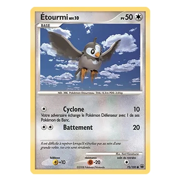 Découvrez Étourmi, carte Commune (Brillante) de la série Diamant & Perle Aube Majestueuse