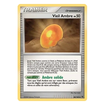 Découvrez Vieil Ambre, carte Peu commune (Brillante) de la série Diamant & Perle Aube Majestueuse