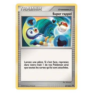 Super rappel 87/100 : Joyau Peu commune (Brillante) de l'extension Pokémon Diamant & Perle Aube Majestueuse