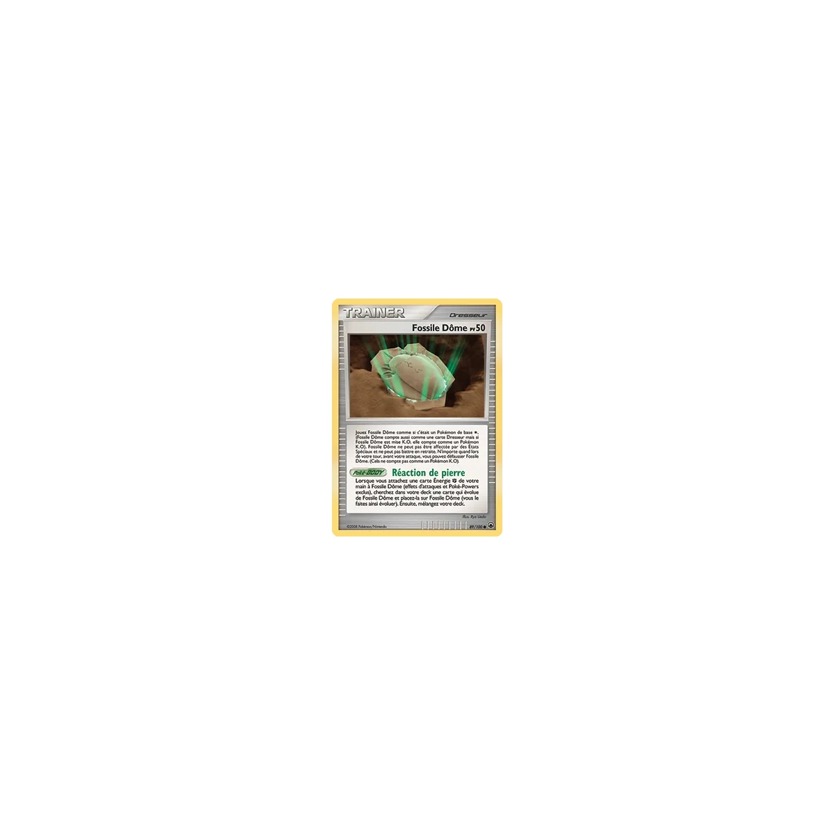 Fossile Dôme 89/100 : Joyau Commune (Brillante) de l'extension Pokémon Diamant & Perle Aube Majestueuse