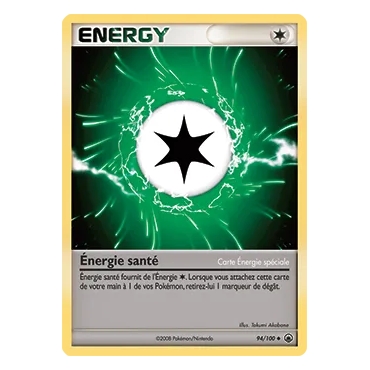 Découvrez Énergie santé, carte Peu commune (Brillante) de la série Diamant & Perle Aube Majestueuse