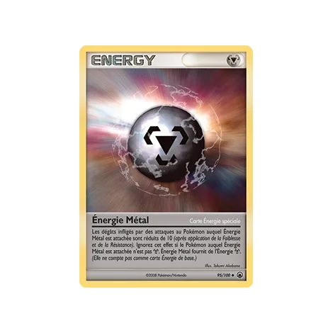 Carte Énergie Métal - Peu commune (Brillante) de Pokémon Diamant & Perle Aube Majestueuse 95/100