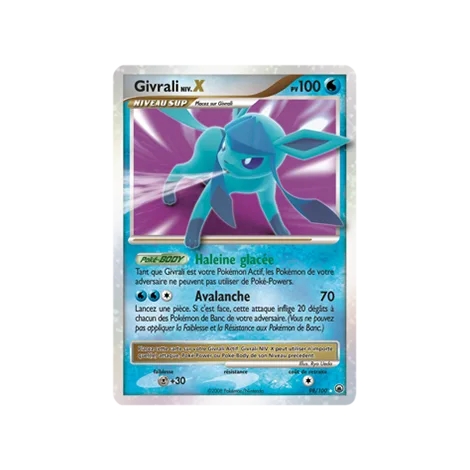 Givrali NIV.X 98/100 : Joyau Holographique rare NIV.X de l'extension Pokémon Diamant & Perle Aube Majestueuse