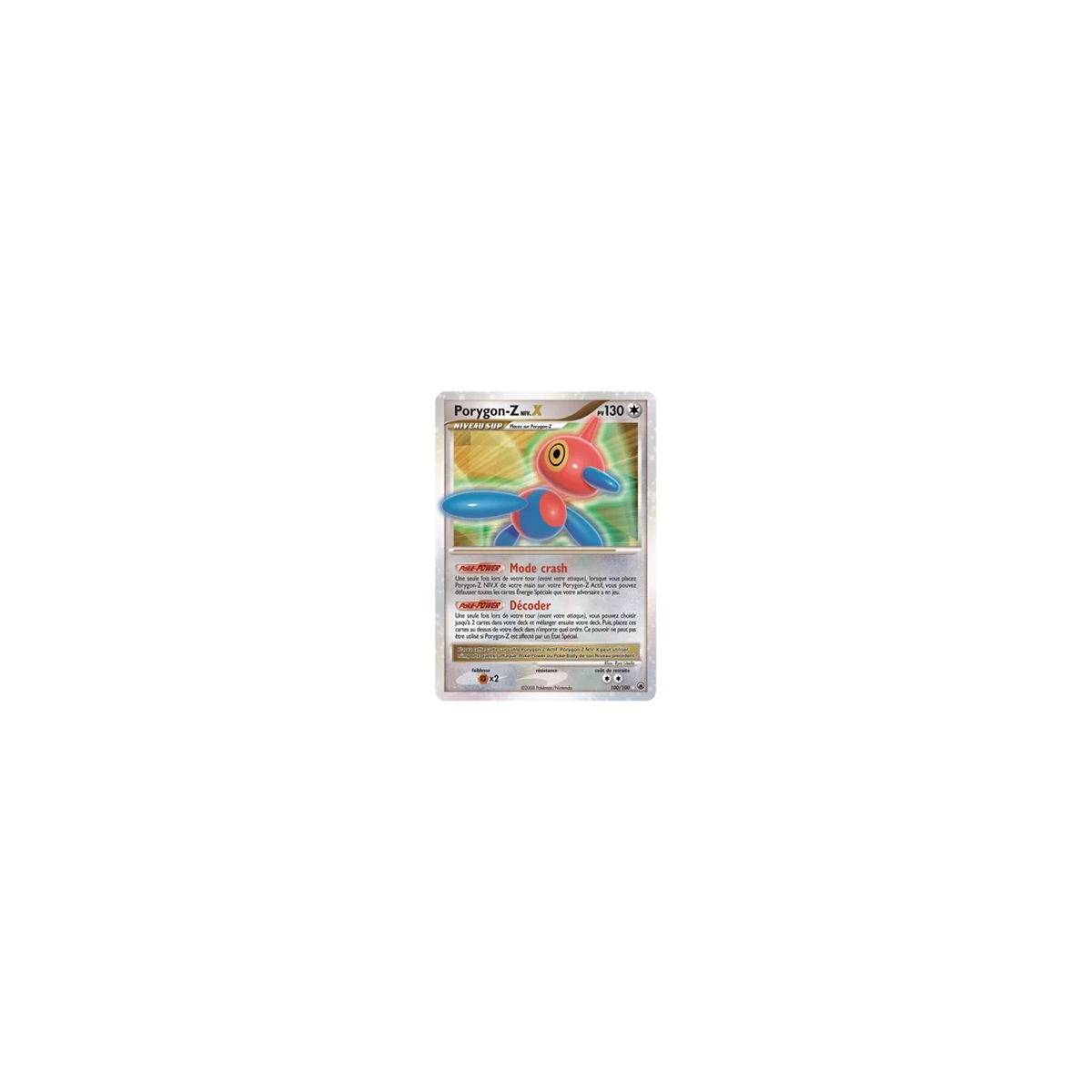 Découvrez Porygon-Z NIV.X, carte Holographique rare NIV.X de la série Diamant & Perle Aube Majestueuse