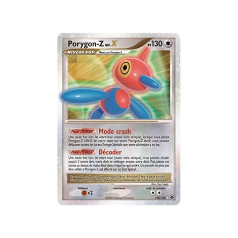 Découvrez Porygon-Z NIV.X, carte Holographique rare NIV.X de la série Diamant & Perle Aube Majestueuse