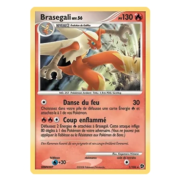 Carte Brasegali - Holographique rare de Pokémon Diamant & Perle Duels au sommet 1/106