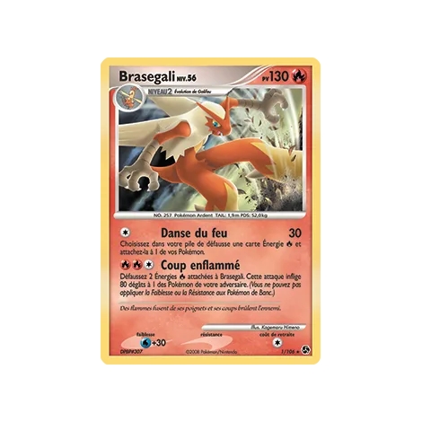 Carte Brasegali - Holographique rare de Pokémon Diamant & Perle Duels au sommet 1/106