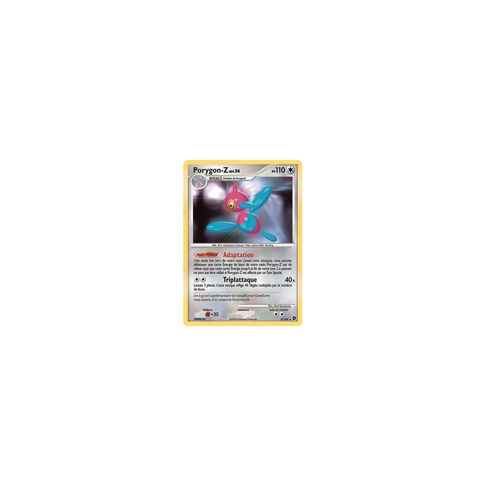 Carte Porygon-Z - Holographique rare de Pokémon Diamant & Perle Duels au sommet 6/106