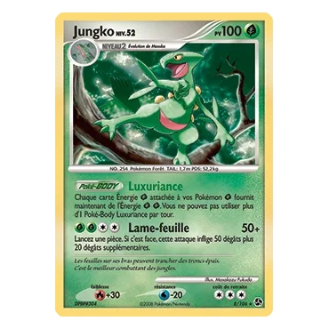 Carte Jungko - Holographique rare de Pokémon Diamant & Perle Duels au sommet 8/106