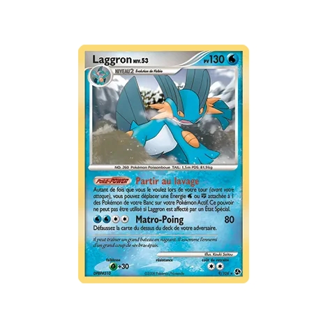 Laggron 9/106 : Joyau Holographique rare de l'extension Pokémon Diamant & Perle Duels au sommet