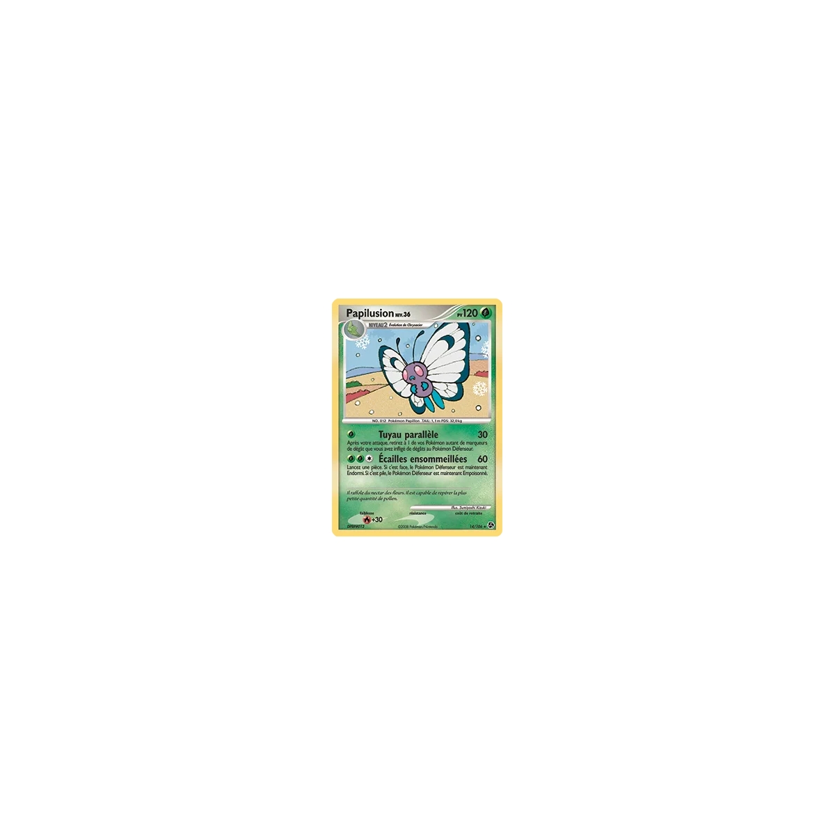 Carte Papilusion - Rare (Brillante) de Pokémon Diamant & Perle Duels au sommet 14/106