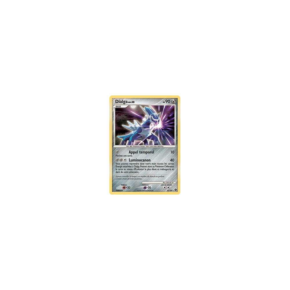 Carte Dialga - Rare (Brillante) de Pokémon Diamant & Perle Duels au sommet 16/106