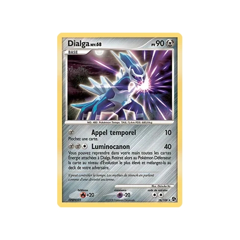 Carte Dialga - Rare (Brillante) de Pokémon Diamant & Perle Duels au sommet 16/106