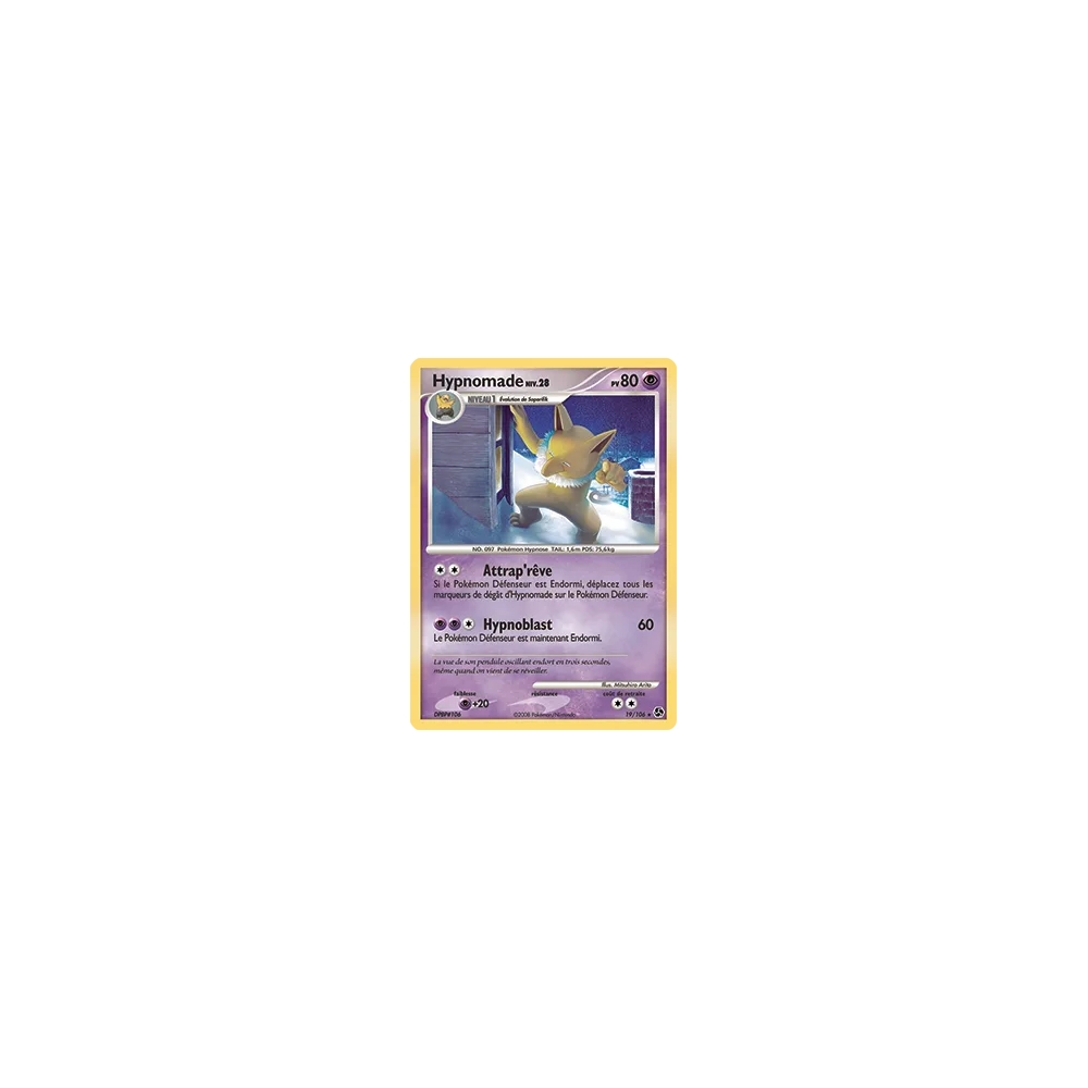 Hypnomade 19/106 : Joyau Rare (Brillante) de l'extension Pokémon Diamant & Perle Duels au sommet