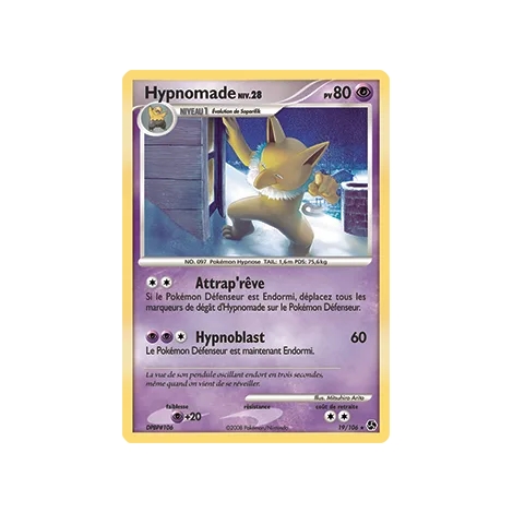 Hypnomade 19/106 : Joyau Rare (Brillante) de l'extension Pokémon Diamant & Perle Duels au sommet