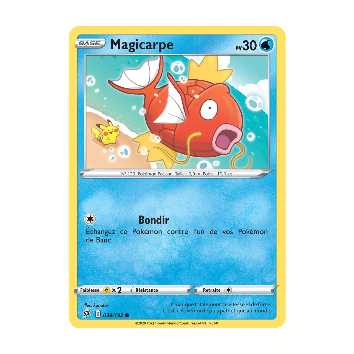 Découvrez Magicarpe, carte Commune (Brillante) de la série Épée et Bouclier Clash des Rebelles