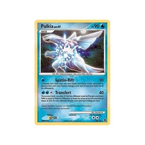 Palkia 26/106 : Joyau Rare (Brillante) de l'extension Pokémon Diamant & Perle Duels au sommet