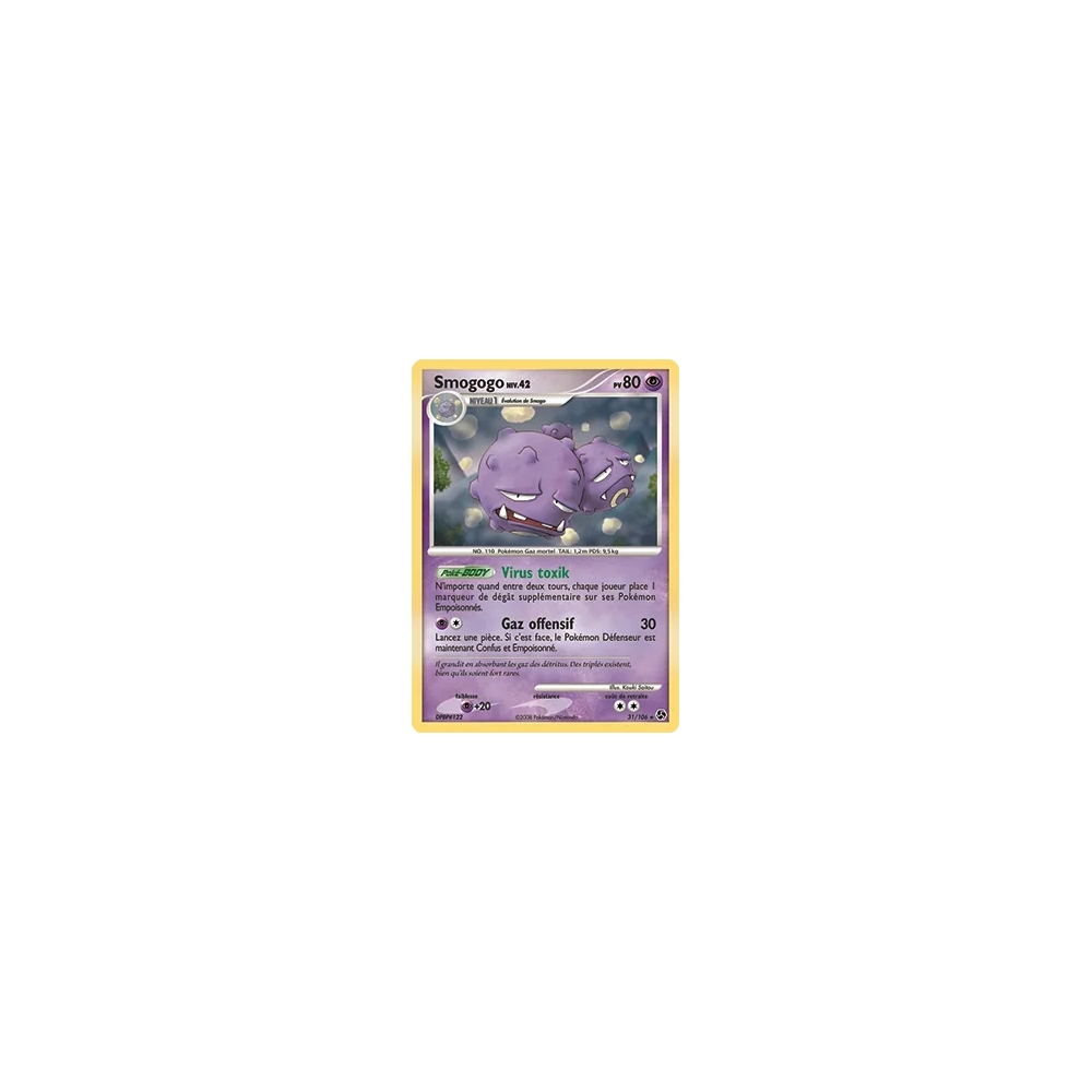 Smogogo 31/106 : Joyau Rare (Brillante) de l'extension Pokémon Diamant & Perle Duels au sommet