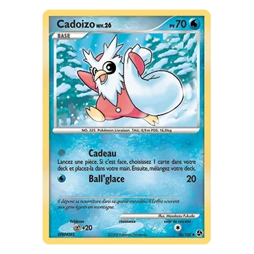 Découvrez Cadoizo, carte Peu commune (Brillante) de la série Diamant & Perle Duels au sommet