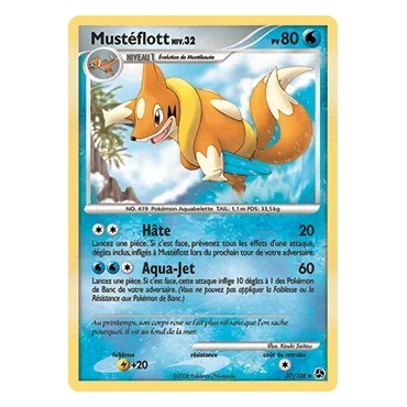 Découvrez Mustéflott, carte Peu commune (Brillante) de la série Diamant & Perle Duels au sommet