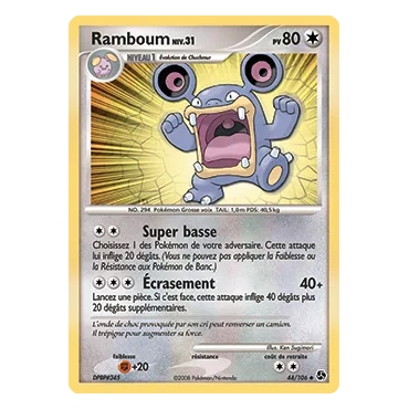 Carte Ramboum - Peu commune (Brillante) de Pokémon Diamant & Perle Duels au sommet 44/106