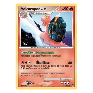 Volcaropod 45/106 : Joyau Peu commune (Brillante) de l'extension Pokémon Diamant & Perle Duels au sommet