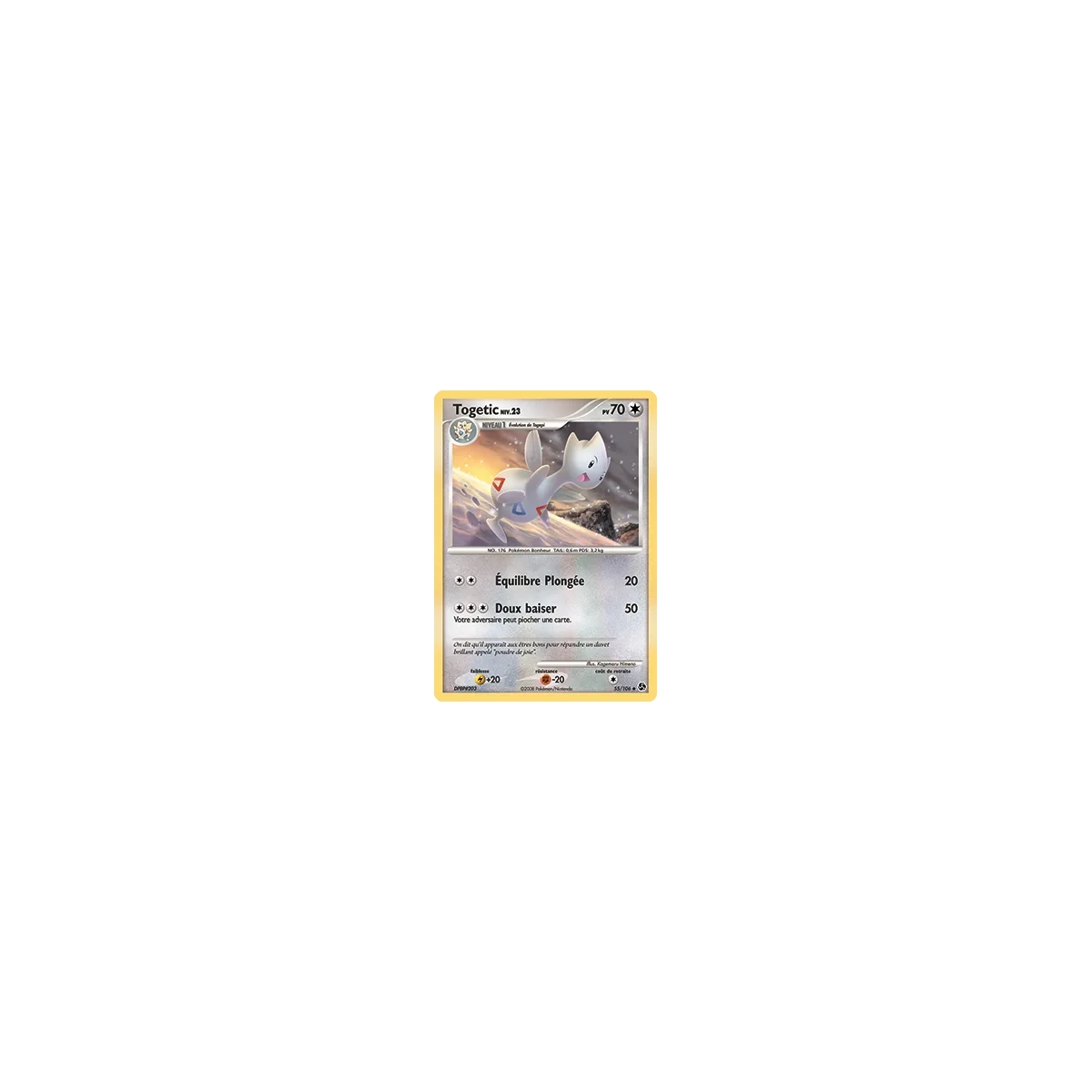 Togetic 55/106 : Joyau Peu commune (Brillante) de l'extension Pokémon Diamant & Perle Duels au sommet