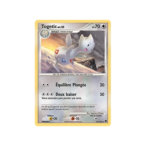 Togetic 55/106 : Joyau Peu commune (Brillante) de l'extension Pokémon Diamant & Perle Duels au sommet