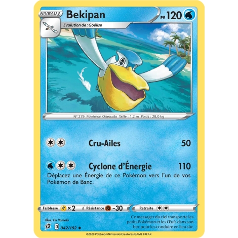 Bekipan 042/192 : Joyau Peu commune (Brillante) de l'extension Pokémon Épée et Bouclier Clash des Rebelles