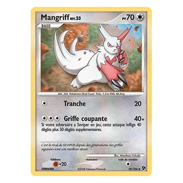 Découvrez Mangriff, carte Peu commune (Brillante) de la série Diamant & Perle Duels au sommet