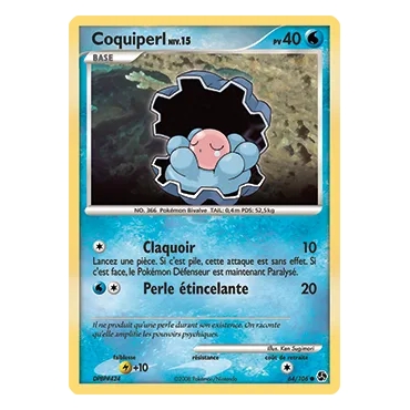 Carte Coquiperl - Commune (Brillante) de Pokémon Diamant & Perle Duels au sommet 64/106