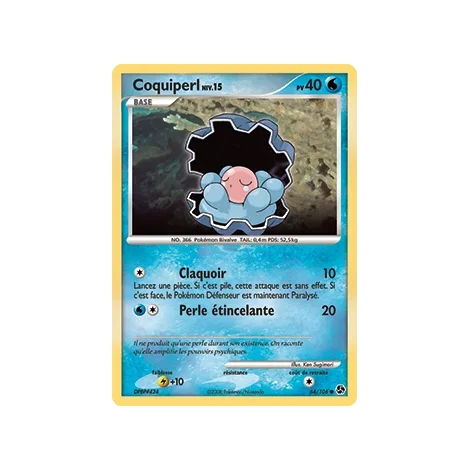 Carte Coquiperl - Commune (Brillante) de Pokémon Diamant & Perle Duels au sommet 64/106