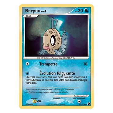 Barpau 67/106 : Joyau Commune (Brillante) de l'extension Pokémon Diamant & Perle Duels au sommet