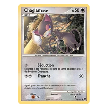 Découvrez Chaglam, carte Commune (Brillante) de la série Diamant & Perle Duels au sommet