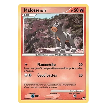 Carte Malosse - Commune (Brillante) de Pokémon Diamant & Perle Duels au sommet 69/106