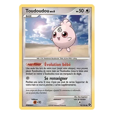 Carte Toudoudou - Commune (Brillante) de Pokémon Diamant & Perle Duels au sommet 70/106