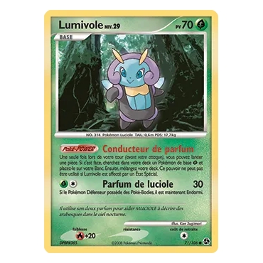 Découvrez Lumivole, carte Commune (Brillante) de la série Diamant & Perle Duels au sommet