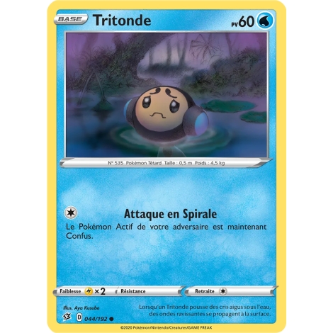 Carte Tritonde - Commune (Brillante) de Pokémon Épée et Bouclier Clash des Rebelles 044/192