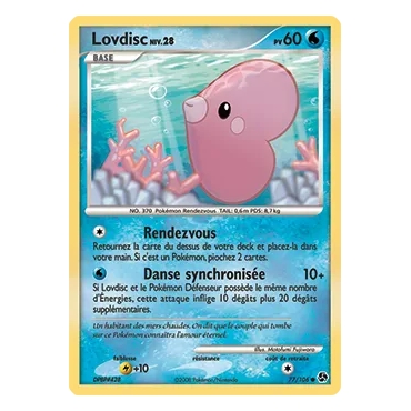 Découvrez Lovdisc, carte Commune (Brillante) de la série Diamant & Perle Duels au sommet