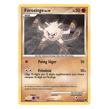 Carte Férosinge - Commune (Brillante) de Pokémon Diamant & Perle Duels au sommet 79/106